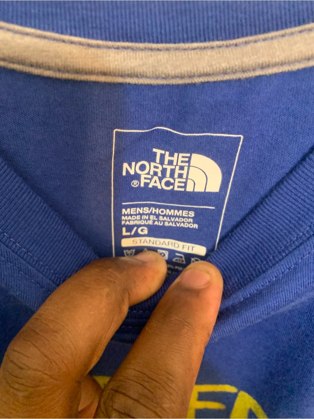 The North Face Men's Royal Blue Crewneck Sweatshirt with Light Trim